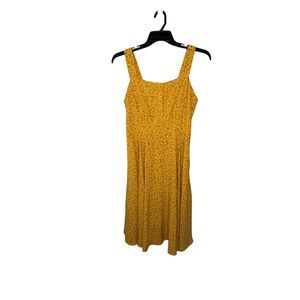 Belle Poque Yellow Floral Sundress XL Cottagecore Prairie Midi Dress Sleeveless